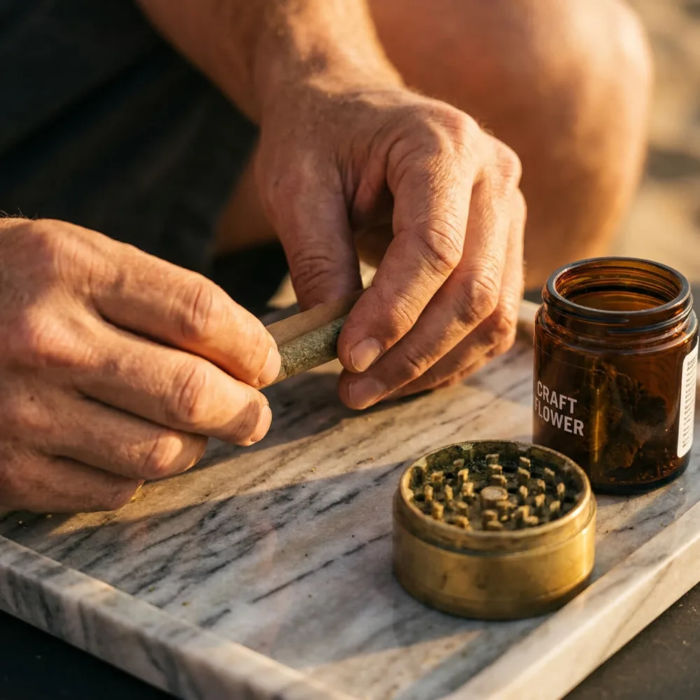 Hands practicing the rolling craft at a training table